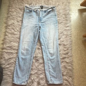 Jeans with fringed waist